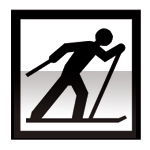 Idéogramme indiquant un point de départ de ski de fond
