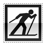Idéogramme annonçant un point de départ d'un circuit de ski de fond