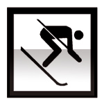 Idéogramme indiquant une station de ski