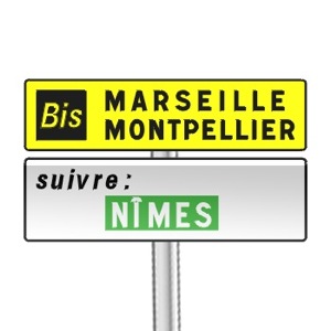 Panneau de direction de signalisation complémentaire d'itinéraire Bis