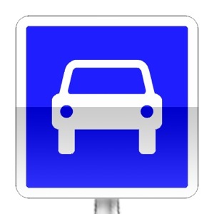 Panneau d'indication de route à accès reglementé