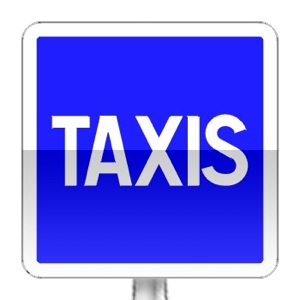 Panneau d'indication de station de taxis