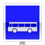 Panneau d'indication d'arrêt d'autobus
