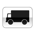 Panonceau désignant les véhicules affectés au transport de marchandises