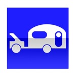 Symbole de direction conseillée aux véhicule tractant une caravane ou remorque de plus de 250 kg tel que le poids total roulant, véhicule plus caravane ou remorque ne dépasse pas 3,5t