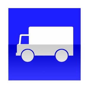 Symbole de direction conseillée aux véhicules affectés au transport de marchandises